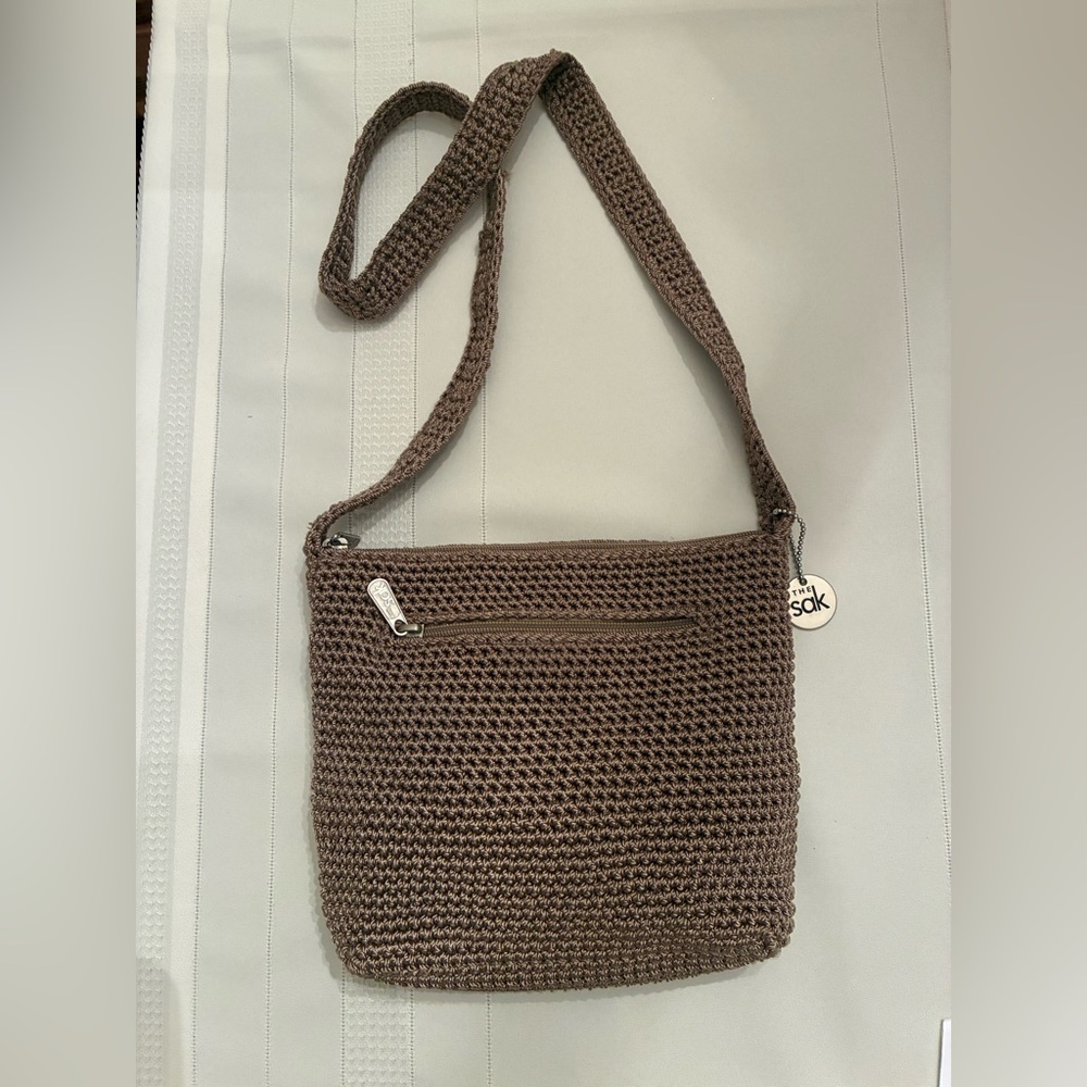 The Sak Original Taupe Crochet Crossbody Bag 2003